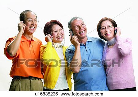 Stock Photograph - Indoor, Balding, Top, Connection, Gray Hair. Fotosearch