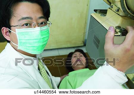 Picture - Looking At Camera, Human Face, Lab Coat, Asian Ethnicity, Head And Shoulders. Fotosearch