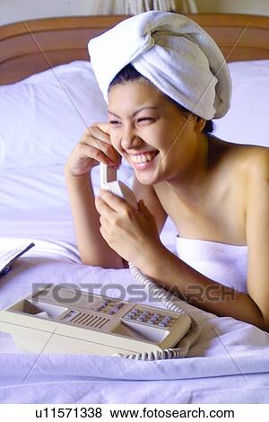 Stock Photo - Bed, Close-Up, Bedroom, Asian Ethnicity. Fotosearch