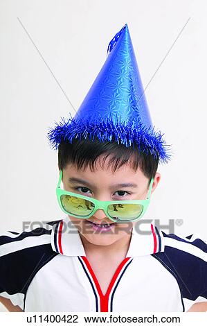 Stock Image - Clipping Path, Asian Ethnicity, Child, Casual Clothing, Black Hair, Close-Up, 4-5 Years. Fotosearch