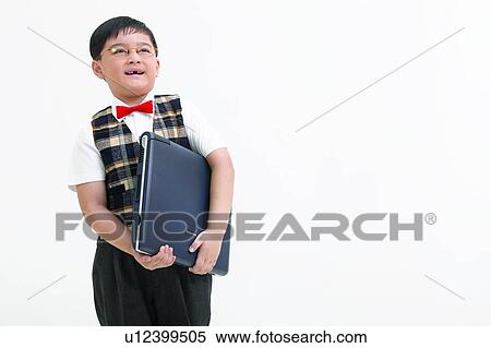 Stock Photography - Clipping Path, Asian Ethnicity, Child, Bow Tie, Black Hair, 4-5 Years. Fotosearch
