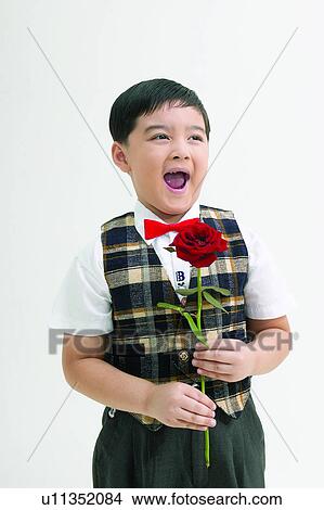 Picture - Close-Up, Asian Ethnicity, Clipping Path, Child, Black Hair, 4-5 Years. Fotosearch