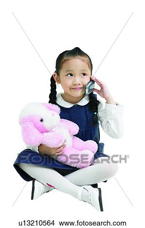 Picture - Asian Ethnicity, Clipping Path, Child, Black Hair, 6-7 Years. Fotosearch