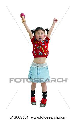 One Child Only, One Girl Only, Music, One Person, White Background View Large Photo Image Stock Image - One Child Only, One Girl Only, Music, One Person, White Background. Fotosearch