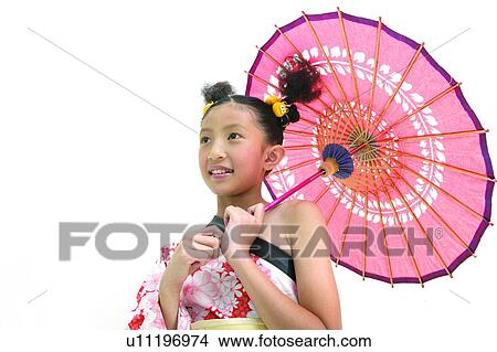 Picture - Enjoyment, Indoor, One Child Only, Imagination, Childhood, Standing, Clipping Path. Fotosearch