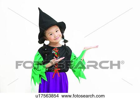 Picture - Imagination, Looking At Camera, Innocence, Witch, One Child Only, Cut Out. Fotosearch