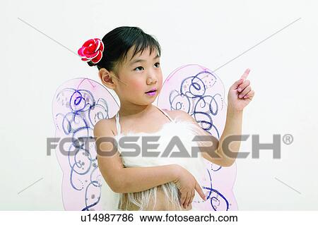Waist-Up, White Background, Wearing Flowers, Costume, Imagination, 2-3 Years View Large Photo Image Stock Photograph - Waist-Up, White Background, Wearing Flowers, Costume, Imagination, 2-3 Years. Fotosearch