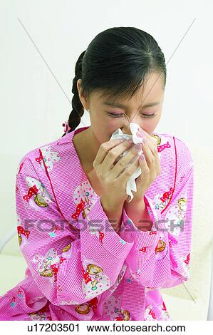 Morning, Indoor, Braids, Allergies, Sneezing, Handkerchief View Large Photo Image Stock Image - Morning, Indoor, Braids, Allergies, Sneezing, Handkerchief. Fotosearch