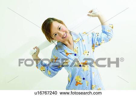 Morning, One Person, Stretching, Waist-Up, Portrait, Holding View Large Photo Image Stock Image - Morning, One Person, Stretching, Waist-Up, Portrait, Holding. Fotosearch
