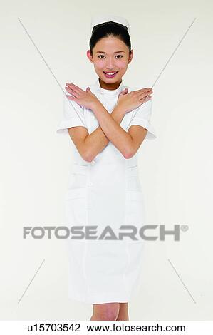 Stock Image - Black Hair, Cut Out, Cheerful, Asian Ethnicity. Fotosearch