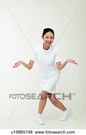 Stock Photo - Black Hair, Cut Out, Cheerful, Asian Ethnicity. Fotosearch