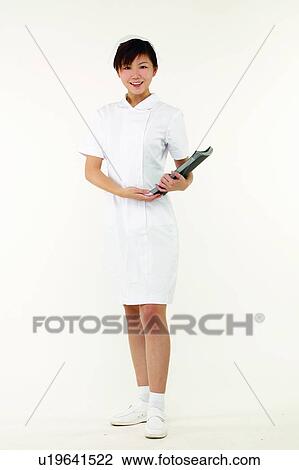 Stock Image - Brown Hair, Cut Out, Cheerful, Asian Ethnicity. Fotosearch