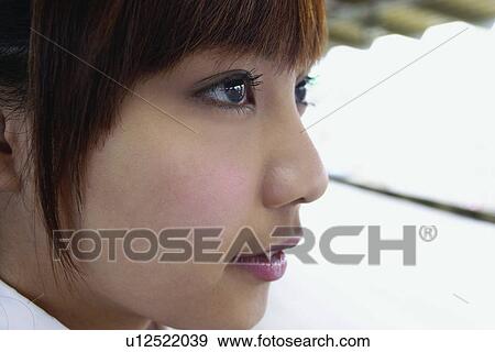 Bangs, Close-Up, Businesswoman, Brown Hair, Asian Ethnicity View Large Photo Image Stock Photo - Bangs, Close-Up, Businesswoman, Brown Hair, Asian Ethnicity. Fotosearch