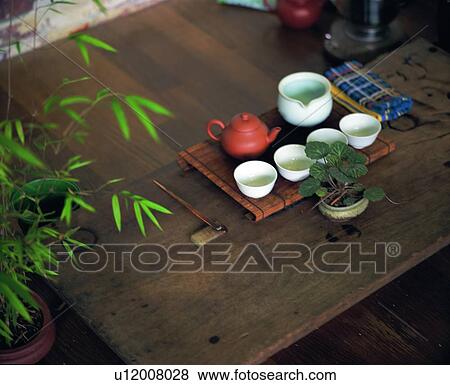 Stock Photo - cup, oriental, tea, teapot, old, traditional. Fotosearch