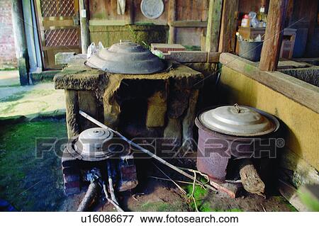 kitchen, Chinese, stove, old, oriental, traditional View Large Photo Image Stock Photo - kitchen, Chinese, stove, old, oriental, traditional. Fotosearch