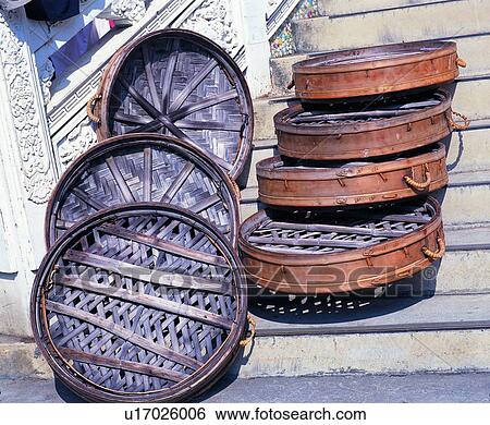 Stock Photograph - old, oriental, traditional, basket. Fotosearch