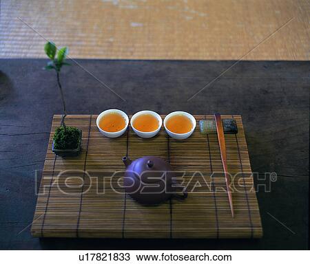 Stock Image - old, oriental, traditional, teapot, cup. Fotosearch