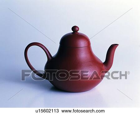 Stock Image - old, oriental, traditional, teapot, brown. Fotosearch