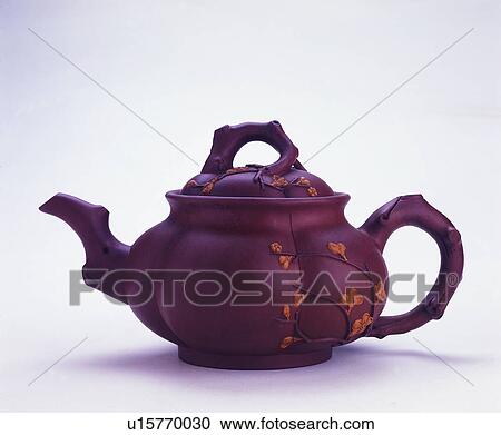 Stock Image - old, oriental, traditional, teapot, brown. Fotosearch