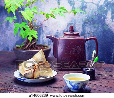 Stock Photo - old, oriental, traditional, teapot, plant, tea. Fotosearch