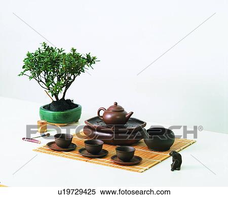 Stock Photography - plant, teapot, oriental, traditional, cup, old. Fotosearch