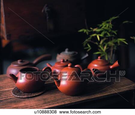 Stock Photo - teapot, oriental, old, traditional, brown. Fotosearch