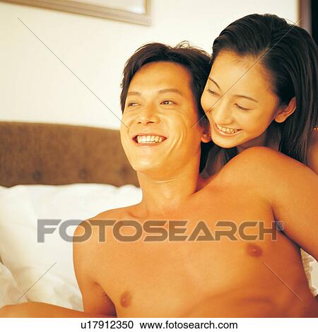 Stock Image - Affectionate, Romantic, Asian, Asian Ethnicity, Adults Only. Fotosearch