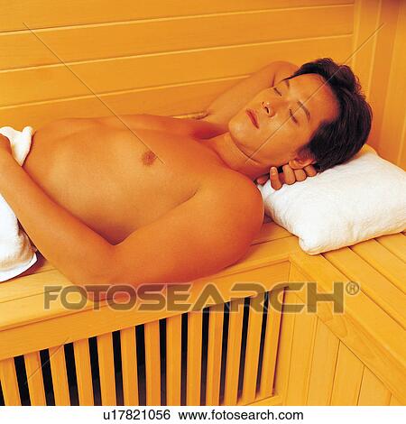 Stock Photograph - Leisure Activity, Black Hair, Wrapped In A Towel, Body Care, Chinese Ethnicity, Waist-Up. Fotosearch
