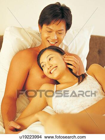 Long Hair Bed Head And Shoulders Black Hair Bedroom Picture