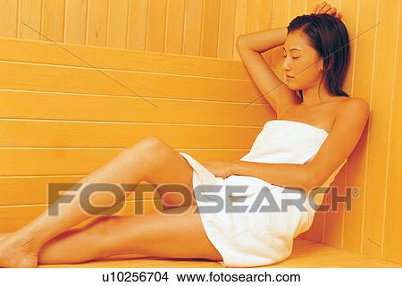 Sauna, Body Conscious, Asian Ethnicity, Beauty, Medium-Length Hair View Large Photo Image Picture - Sauna, Body Conscious, Asian Ethnicity, Beauty, Medium-Length Hair. Fotosearch