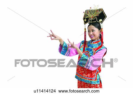 Picture - Chinese Culture, Headdress, Glamour, One Person, Princess Of China. Fotosearch