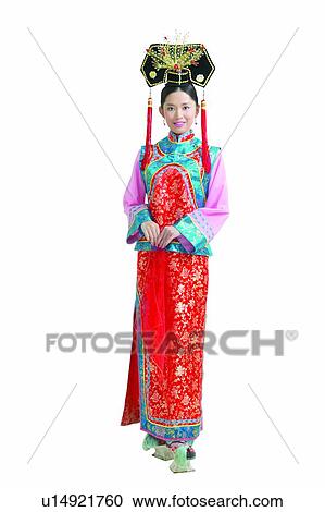 Stock Image - Headdress, Beauty, Lifestyles, Asian, Looking At Camera, One Person, Asian Ethnicity. Fotosearch