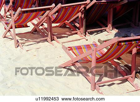 Stock Image - Beach, Day, Chair, Beach Chair, Arrangement. Fotosearch
