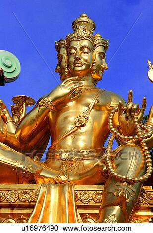 Clear Sky, Ethnic, Figurine, Gilded, Golden View Large Photo Image Stock Image - Clear Sky, Ethnic, Figurine, Gilded, Golden. Fotosearch