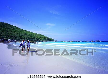 Day, Horizon, Wave, Hillside, Blue, Beach View Large Photo Image Picture - Day, Horizon, Wave, Hillside, Blue, Beach. Fotosearch