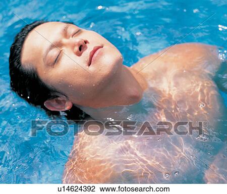 Stock Image - Asian, Close-Up, Clear, Blue, Asian Ethnicity. Fotosearch