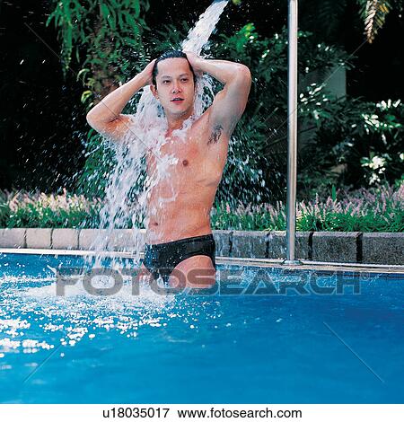 Stock Photo - Asian, Close-Up, Splashing, Asian Ethnicity. Fotosearch