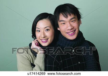 Stock Photo - Checked, Adolescence, Casual Clothing, Black Hair, Asian Ethnicity, Close-Up, 16-17 Years. Fotosearch