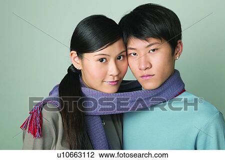 Stock Image - Close-Up, Adolescence, Casual Clothing, Black Hair, Asian Ethnicity, 16-17 Years. Fotosearch