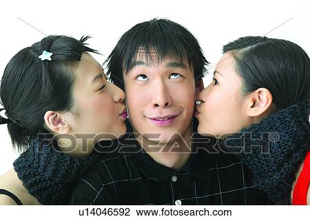 Stock Image - Close-Up, Adolescence, Casual Clothing, Black Hair, Asian Ethnicity, 16-17 Years. Fotosearch