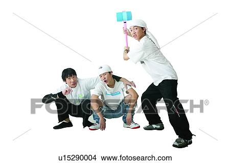 Picture - Bending, 16-17 Years, Asian Ethnicity, Arm Around, Adolescence, Black Hair, 14-15 Years. Fotosearch