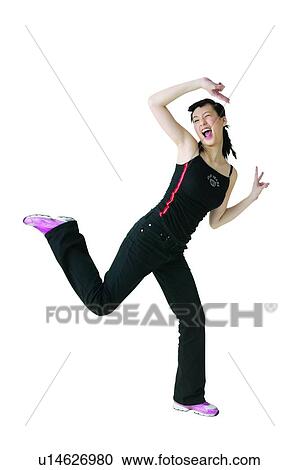 Stock Image - Clipping Path, Adolescence, Casual Clothing, Black Hair, Asian Ethnicity, 16-17 Years. Fotosearch