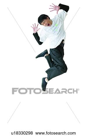 Stock Photo - Clipping Path, Adolescence, Casual Clothing, Black Hair, Asian Ethnicity, 16-17 Years. Fotosearch