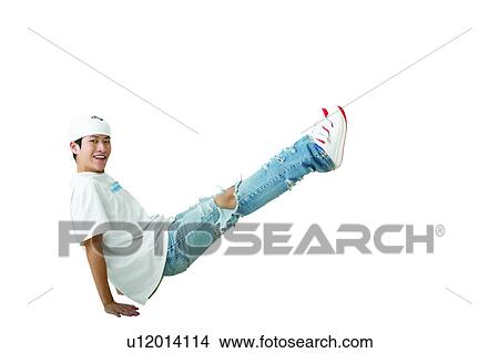 Picture - One Person, Happiness, Adolescence, Clipping Path, Cap, Cut Out. Fotosearch
