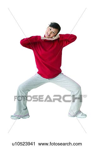 Stock Image - Shoe, Black Hair, Posing, Bending, One Teenage Girl Only, Leisure Activity. Fotosearch