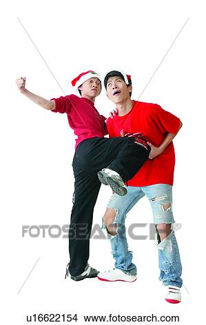 Picture - Teenager, 13-14 Years, Standing On One Leg, Torn. Fotosearch
