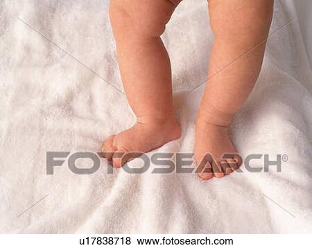 Close up baby's feet, high angle view View Large Photo Image Stock Photo - Close up baby's feet, high angle view . Fotosearch