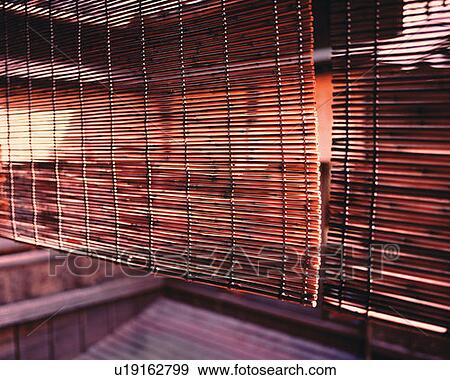 Bamboo blinds, Japan, differential focus View Large Photo Image Stock Photo - Bamboo blinds, Japan, differential focus . Fotosearch