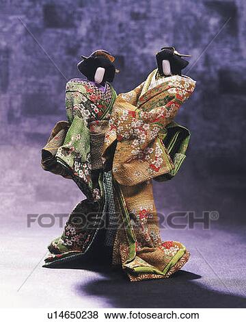 Japanese female dolls, front view View Large Photo Image Stock Photo - Japanese female dolls, front view. Fotosearch