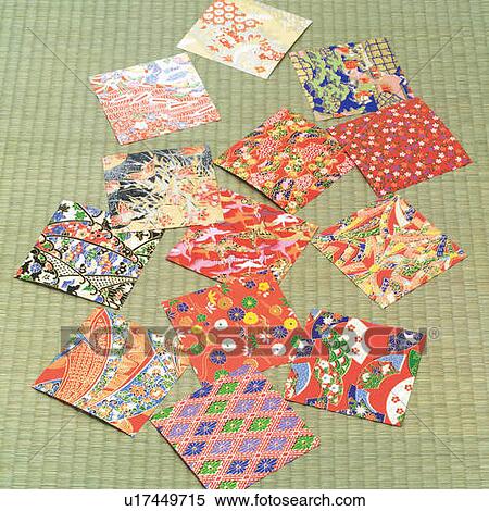 Origami papers spread out on Tatami mat, high angle view View Large Photo Image Stock Photography - Origami papers spread out on Tatami mat, high angle view. Fotosearch
